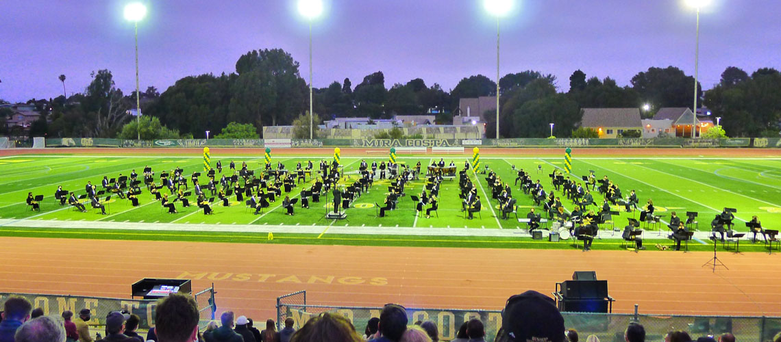 Mira Costa Band football field
